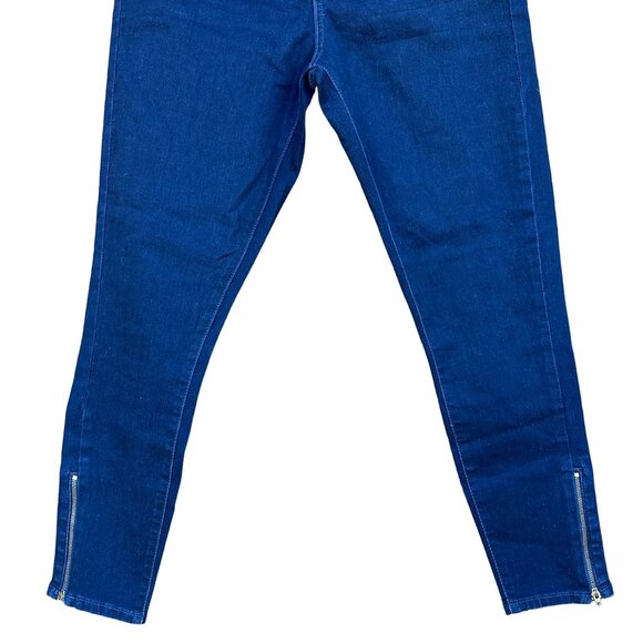 Levi's Denizen High Rise Zip Ankle Skinny Dark Blue Women's Jeans Size 12 - Picture 3 of 12